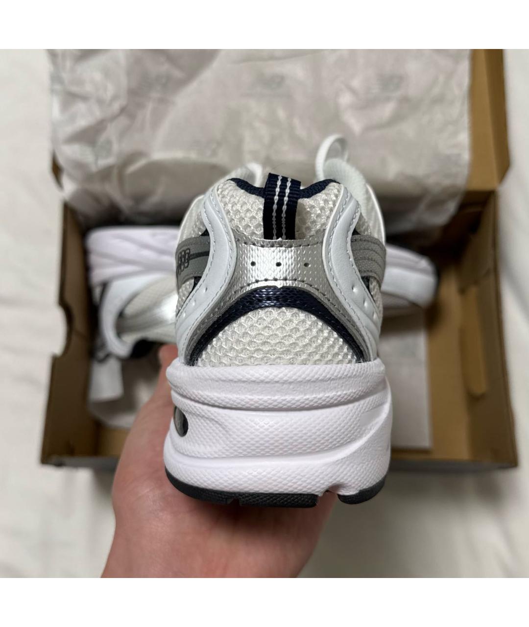 NEW BALANCE Белые текстильные кроссовки, фото 7