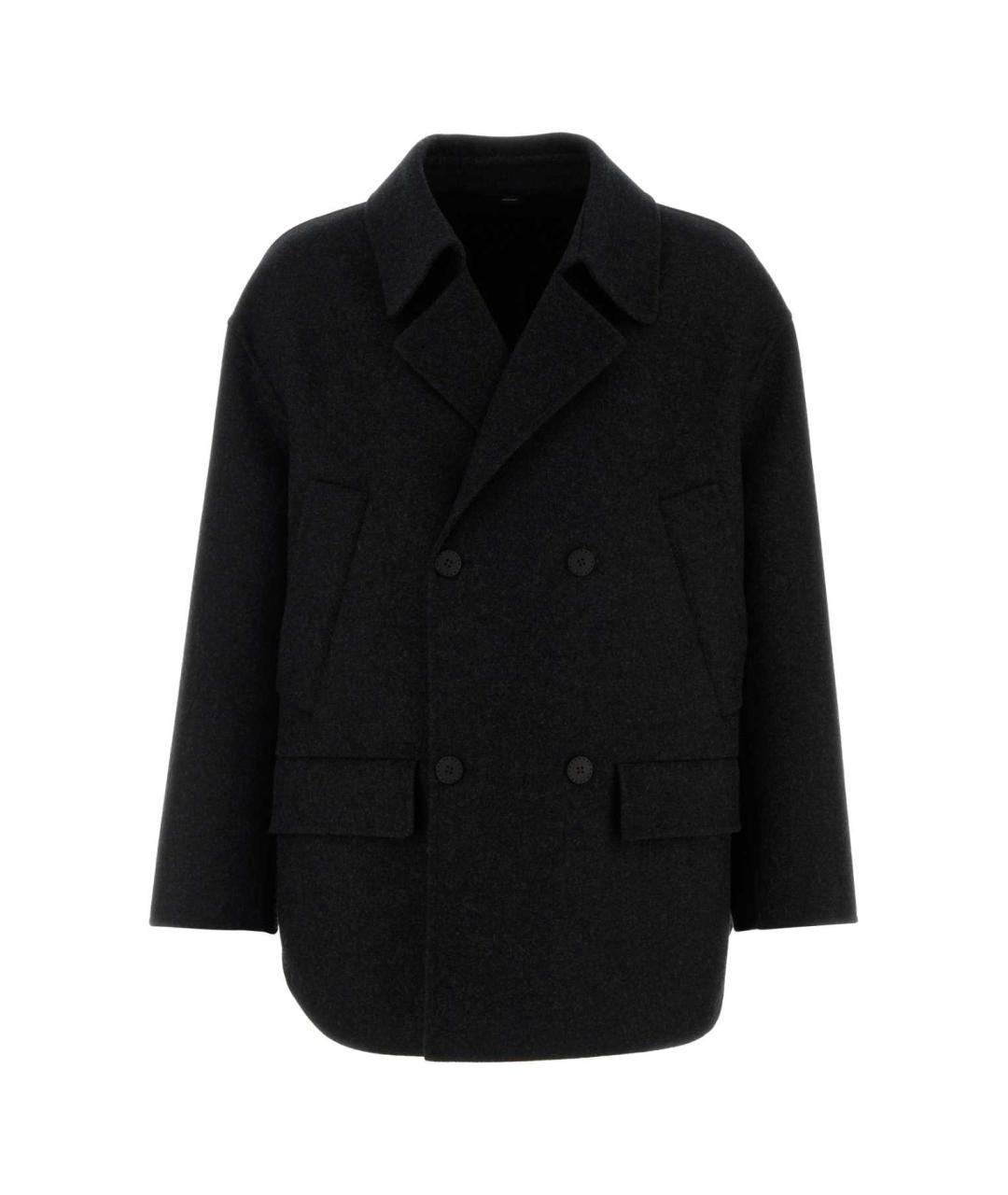 FENDI Черное шерстяное пальто, фото 1