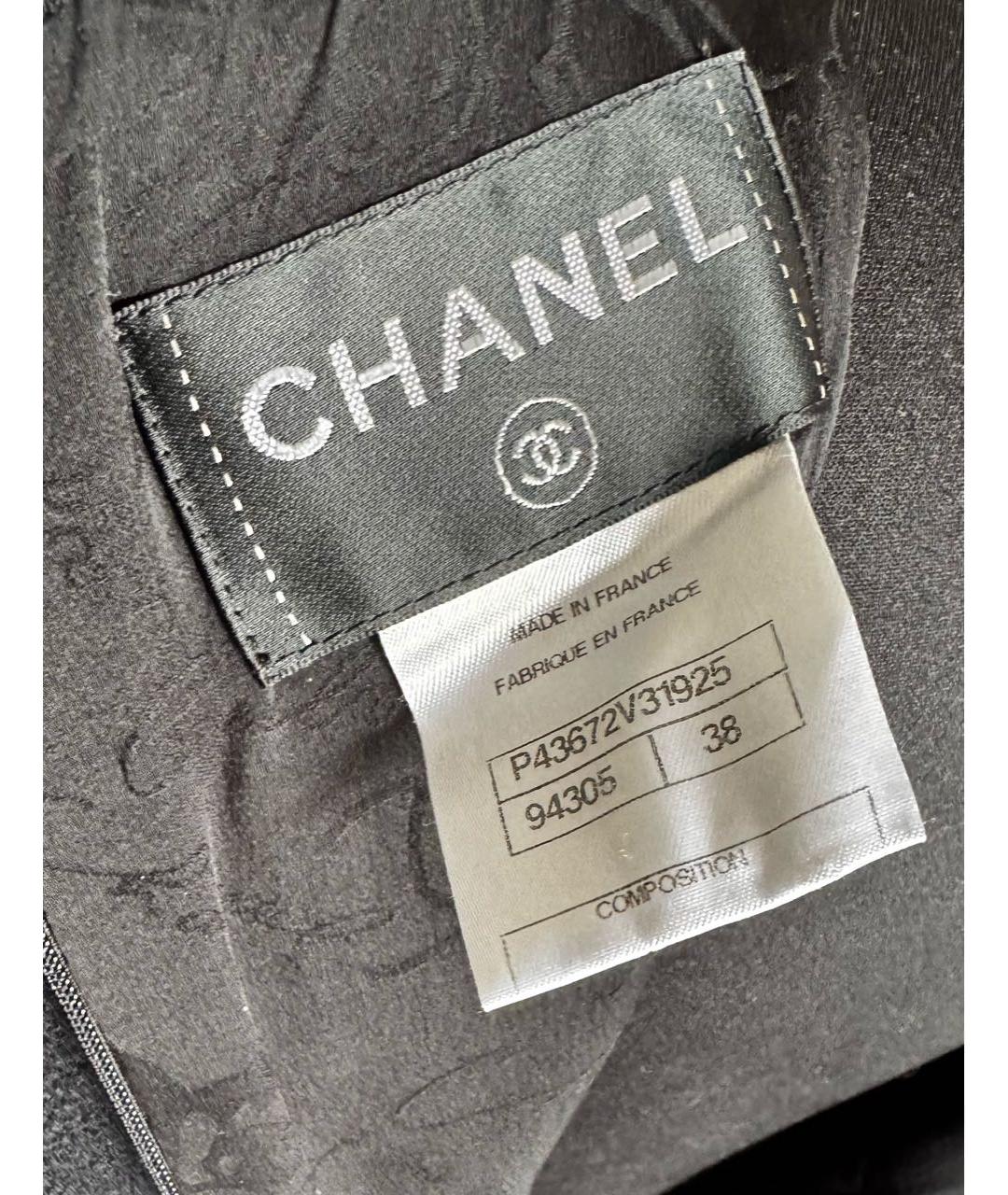 CHANEL Черное шерстяное повседневное платье, фото 5