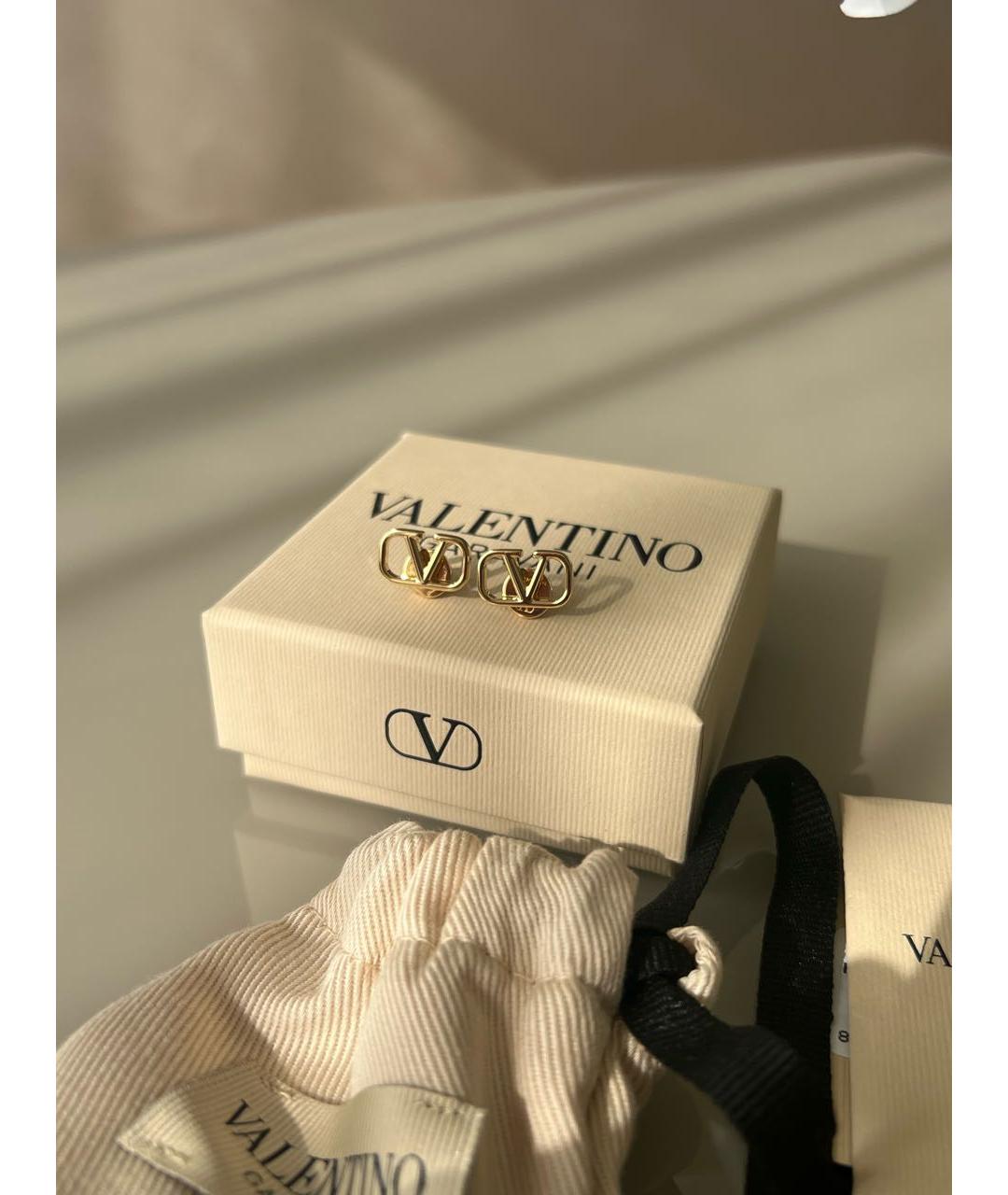 VALENTINO Золотые позолоченные серьги, фото 2