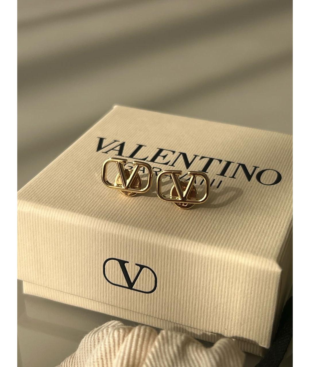 VALENTINO Золотые позолоченные серьги, фото 3
