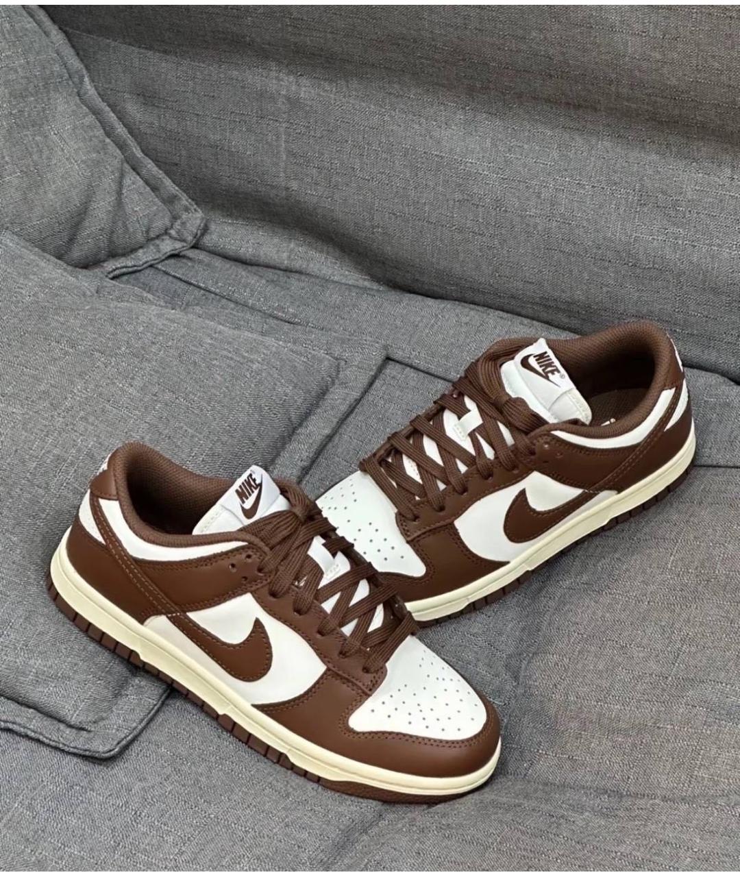 NIKE Коричневые кожаные кроссовки, фото 3