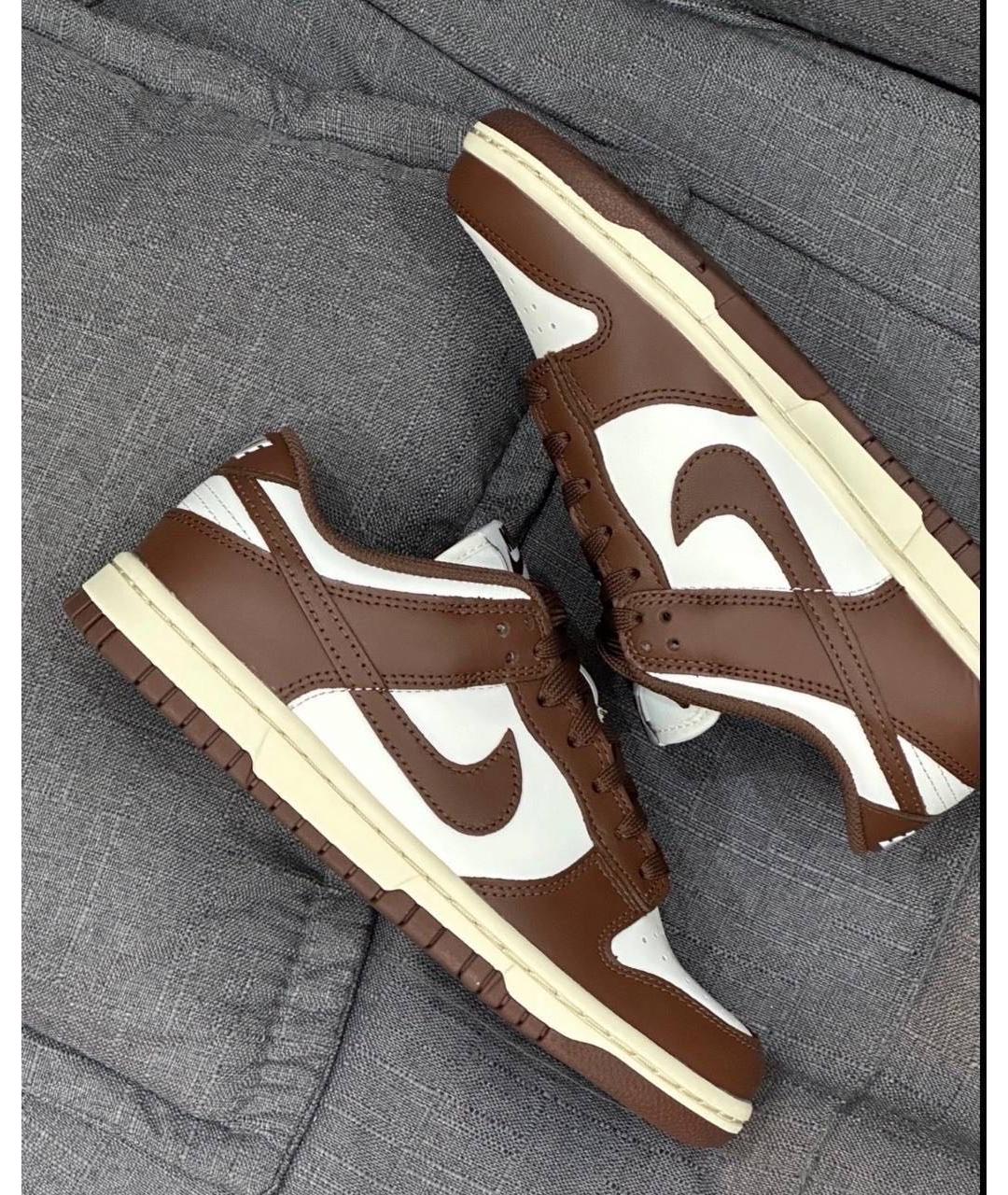 NIKE Коричневые кожаные кроссовки, фото 5