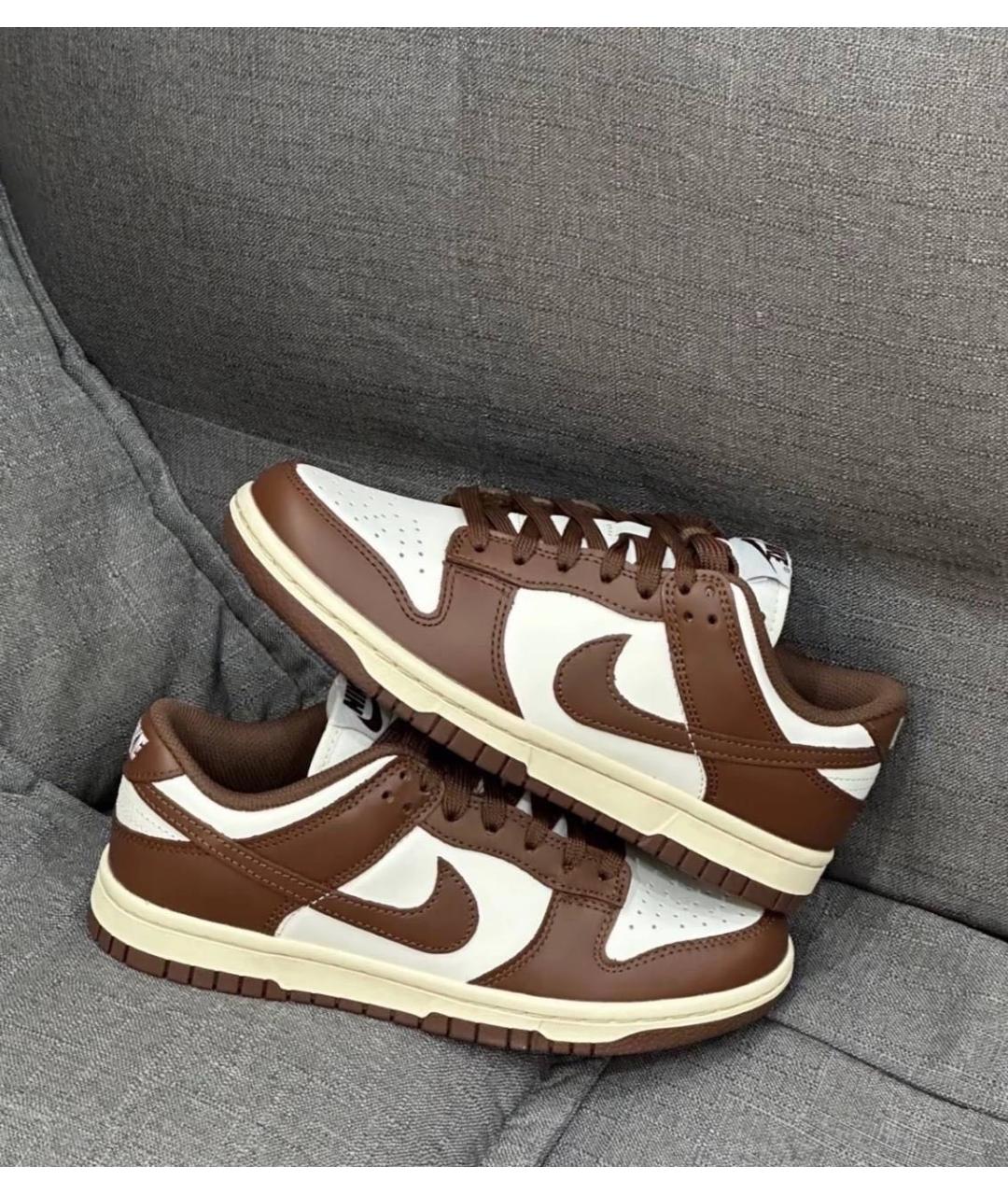 NIKE Коричневые кожаные кроссовки, фото 6