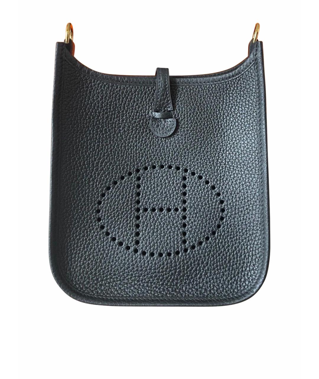 HERMES Темно-синяя кожаная сумка через плечо, фото 1