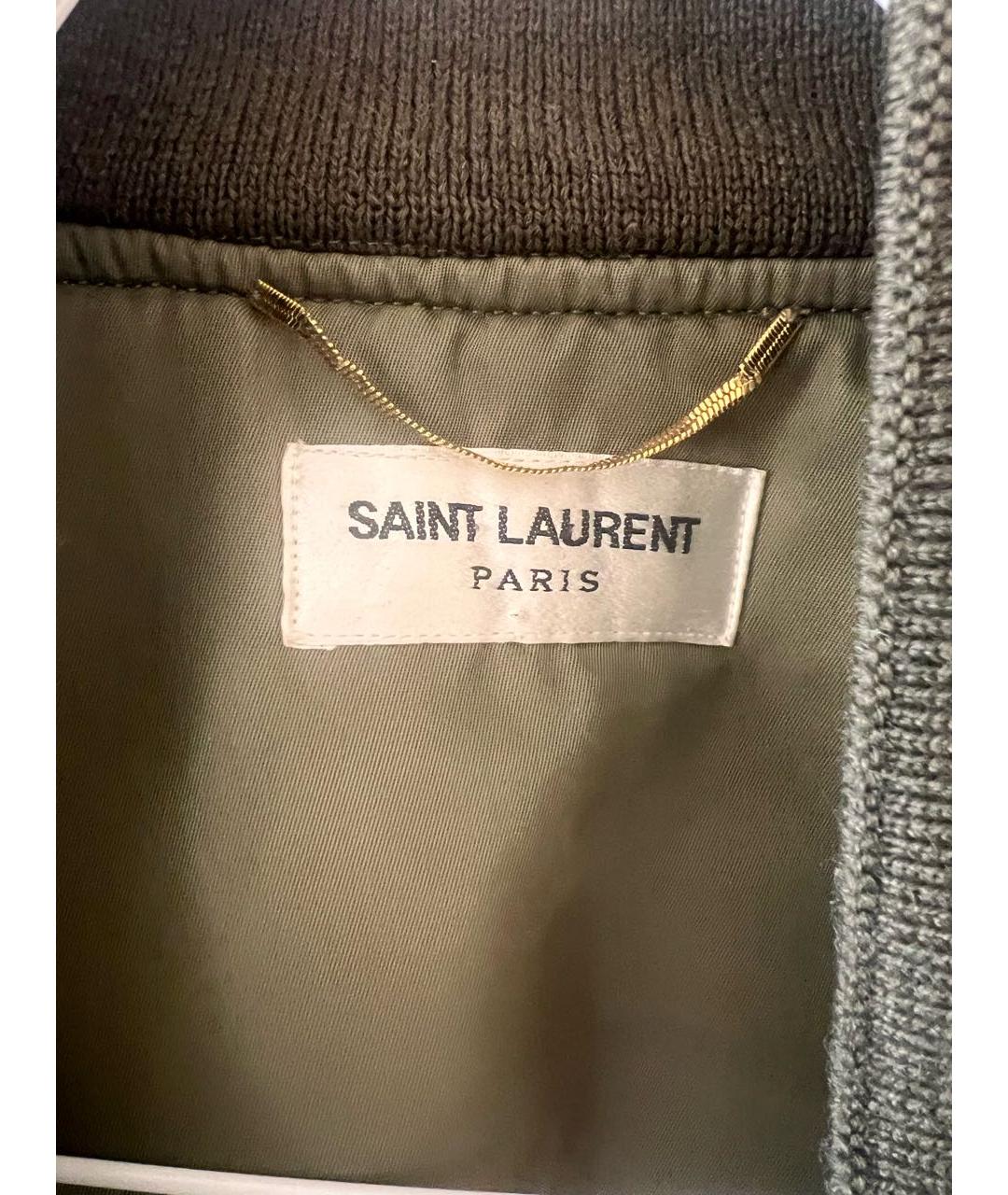 SAINT LAURENT Хаки куртка, фото 3