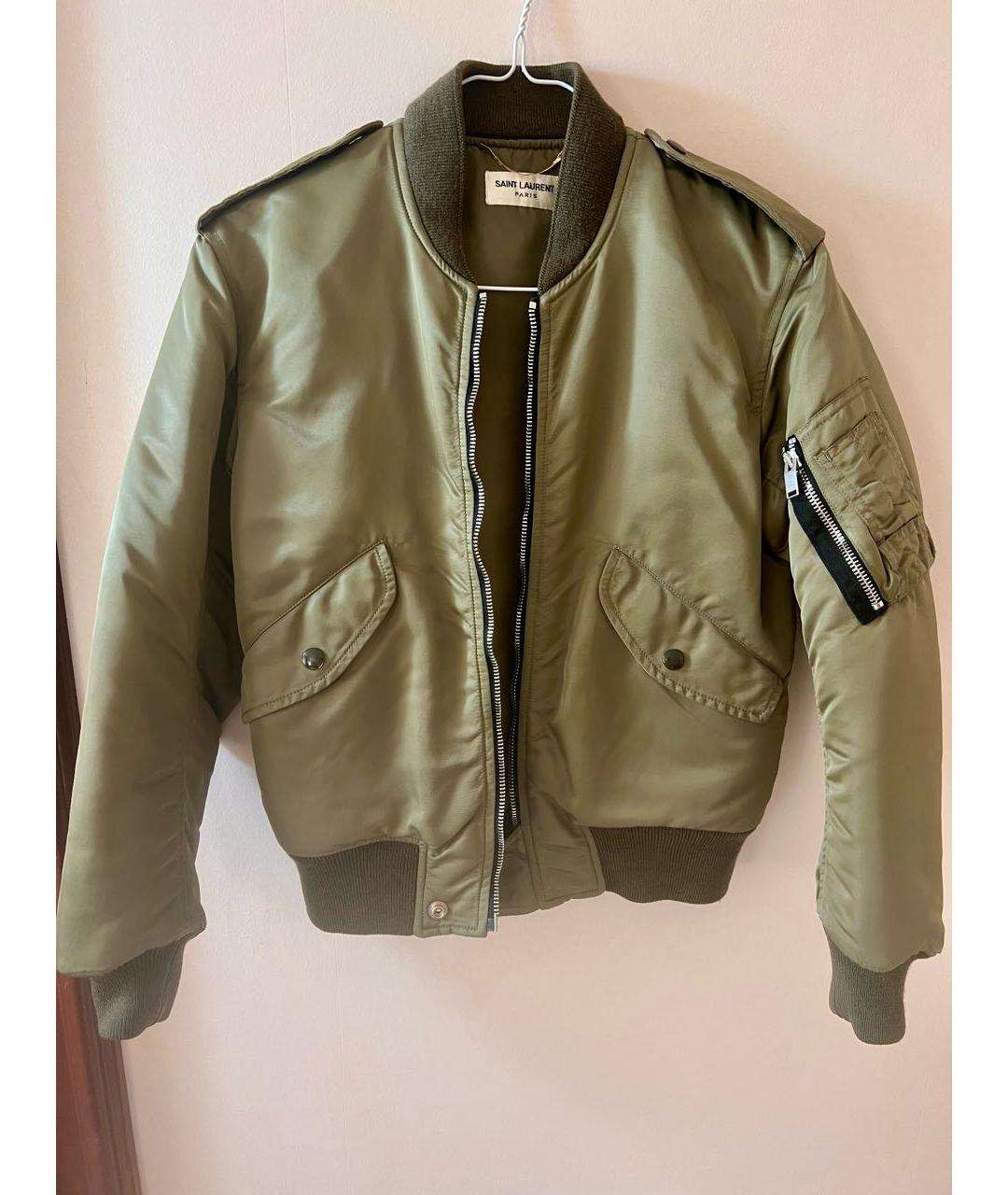 SAINT LAURENT Хаки куртка, фото 6