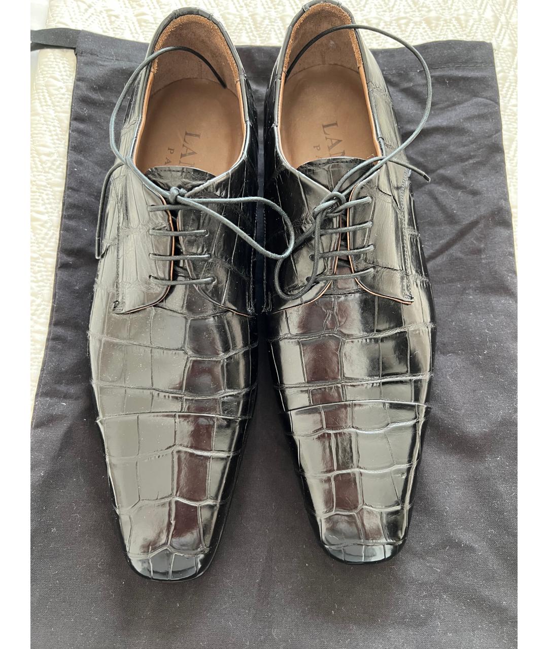 LANVIN Черные туфли из экзотической кожи, фото 2