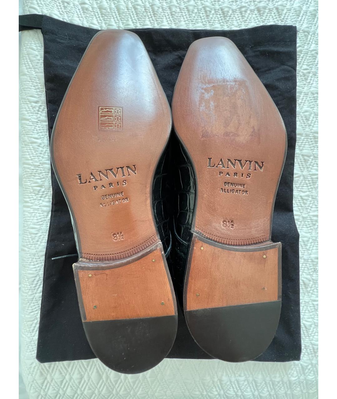 LANVIN Черные туфли из экзотической кожи, фото 5
