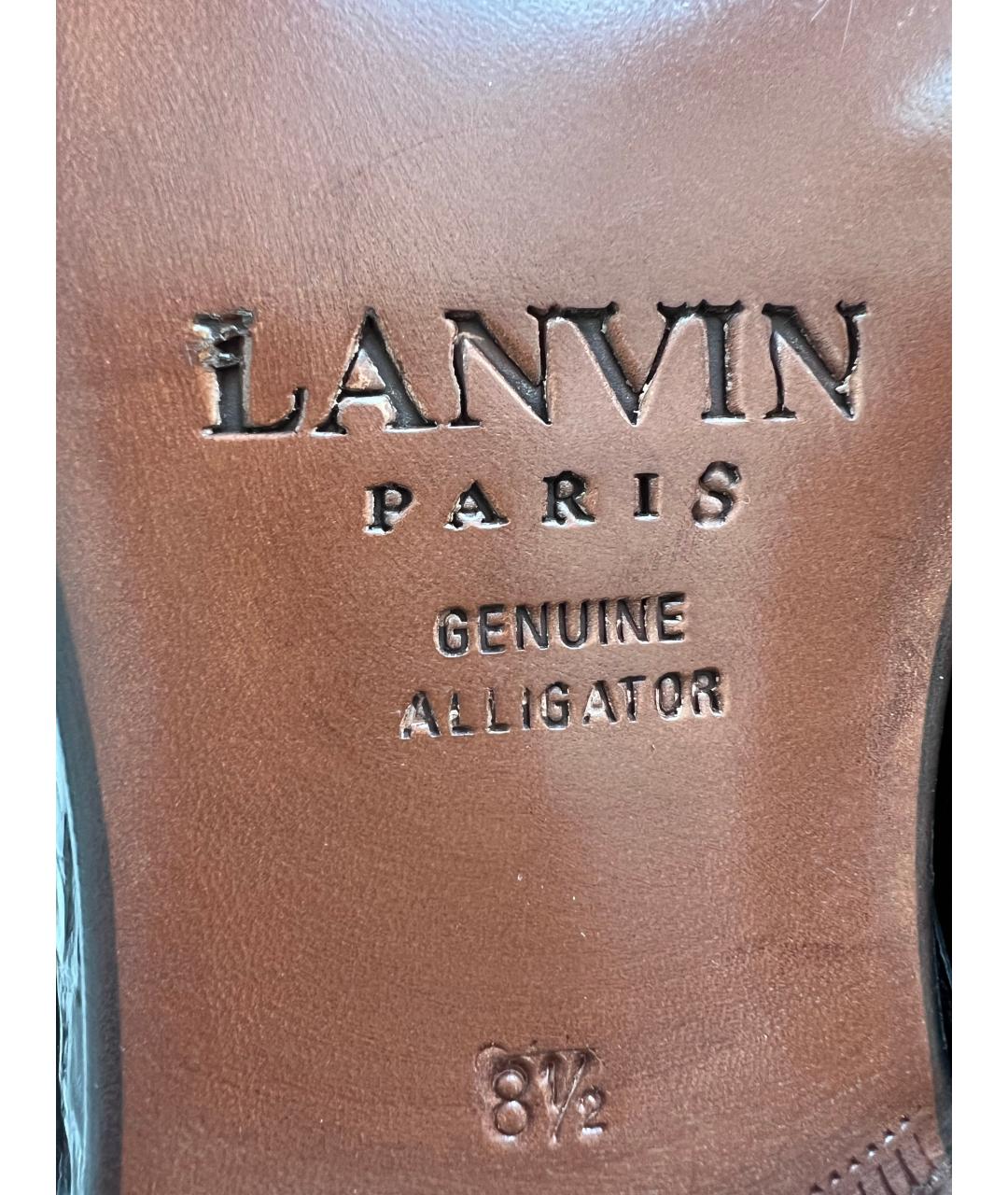 LANVIN Черные туфли из экзотической кожи, фото 7