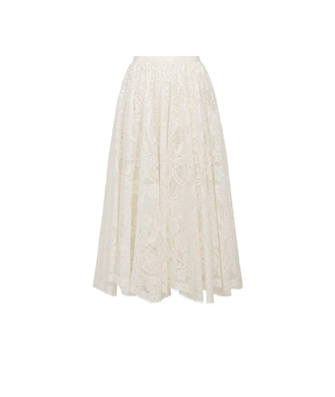 CHRISTIAN DIOR Белая хлопковая юбка миди, фото 1