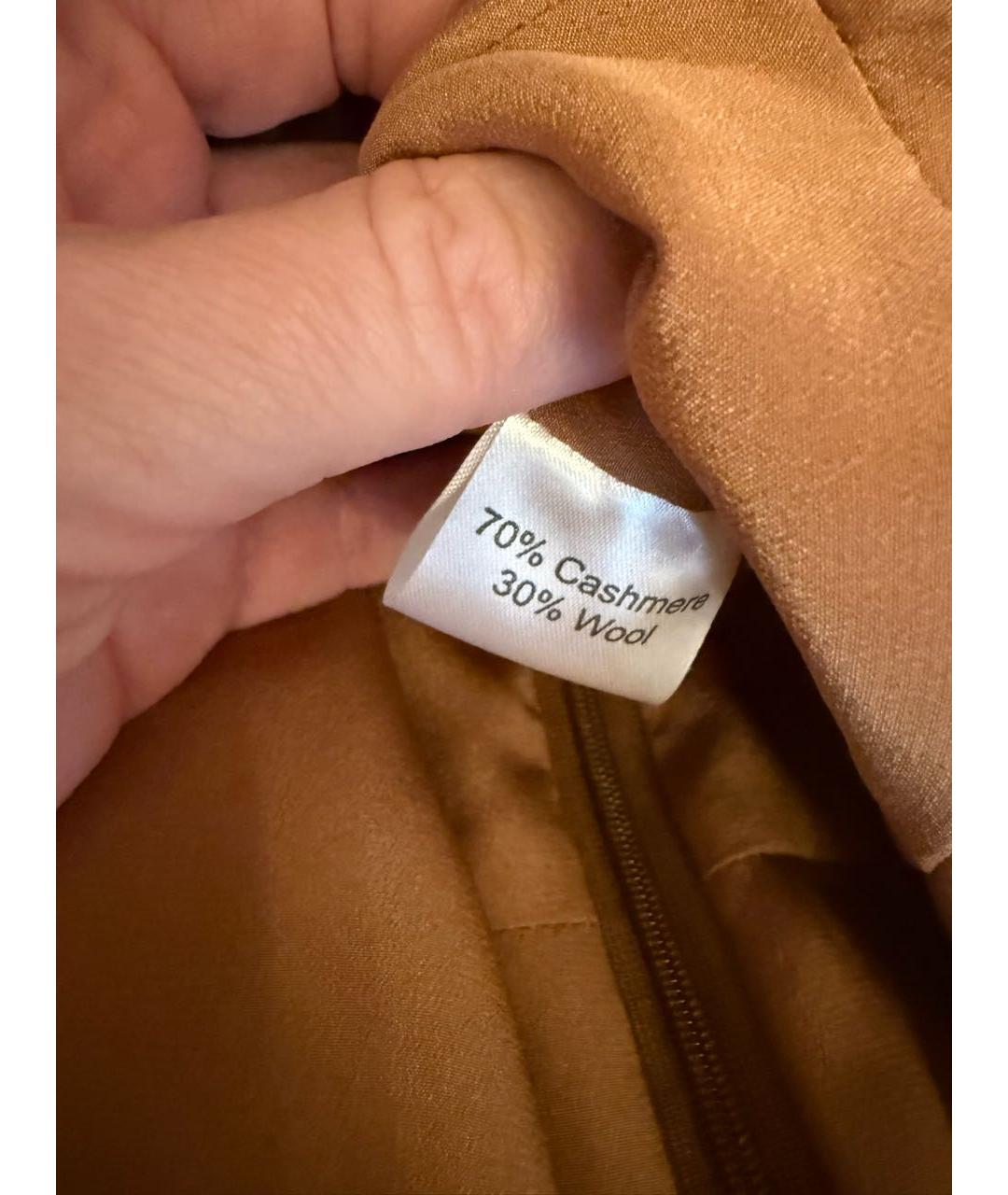 'S MAX MARA Коричневое кашемировое повседневное платье, фото 3