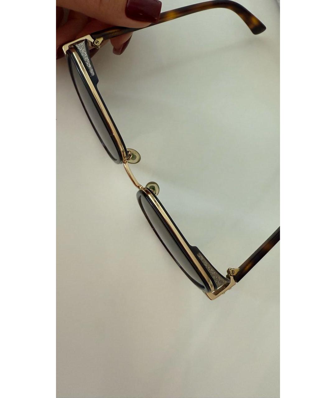 JIMMY CHOO Коричневые пластиковые солнцезащитные очки, фото 5