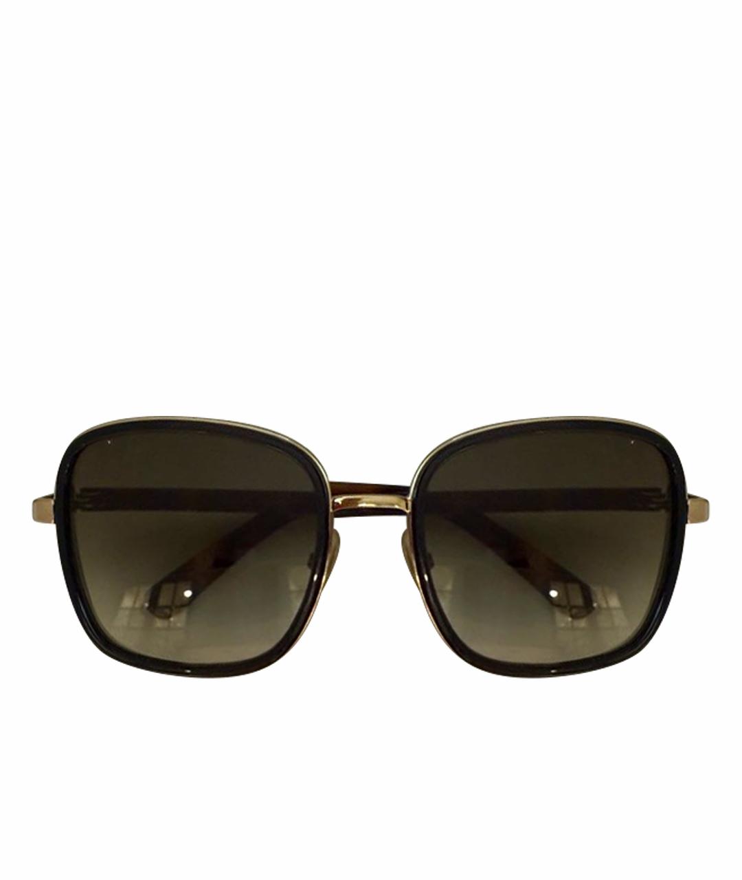JIMMY CHOO Коричневые пластиковые солнцезащитные очки, фото 1