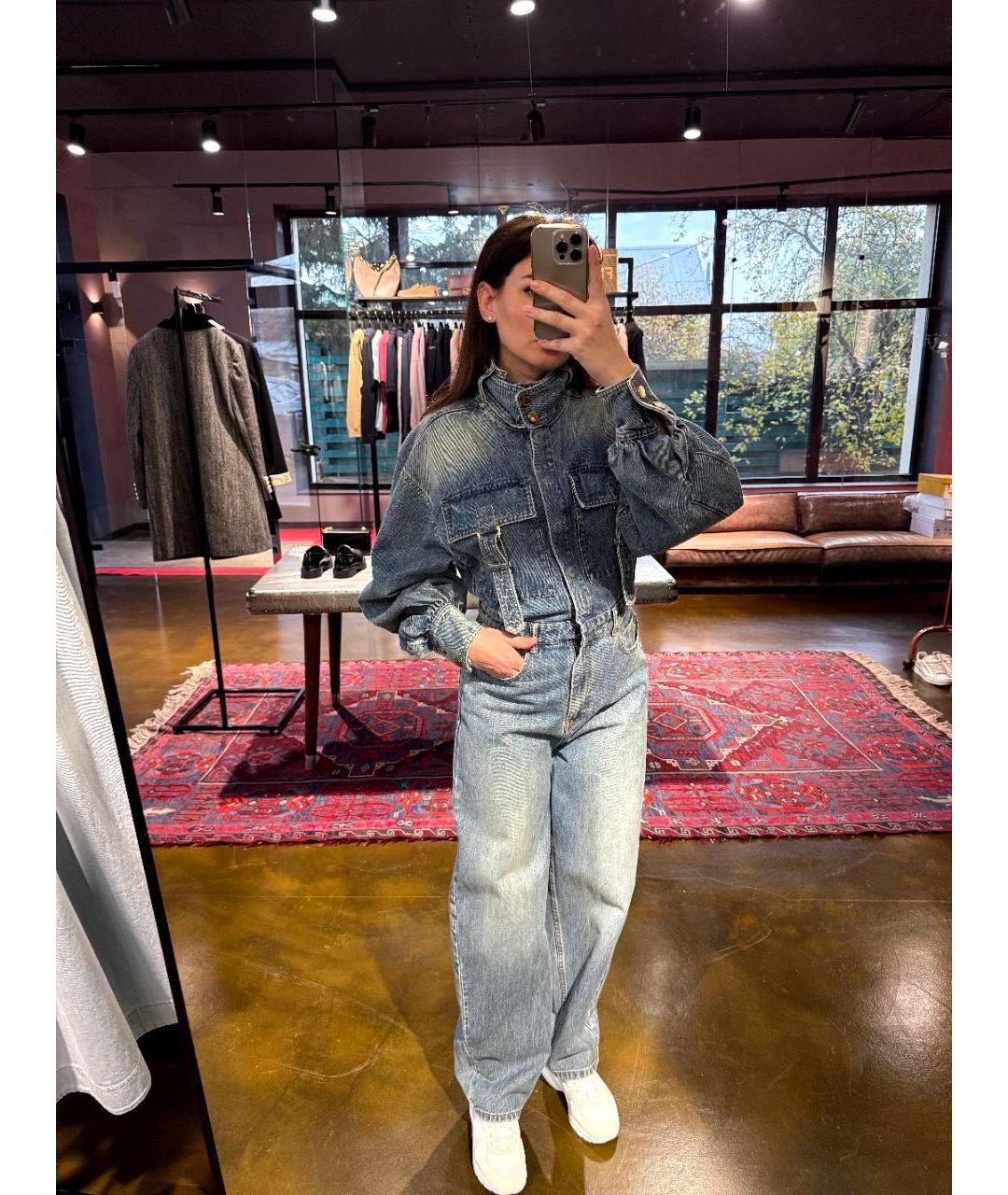 ZIMMERMANN Синий хлопковый комбинезон, фото 8