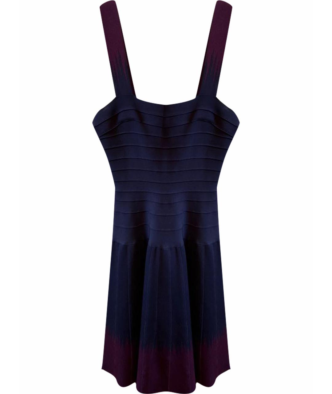 HERVE LEGER Фиолетовое коктейльное платье, фото 1