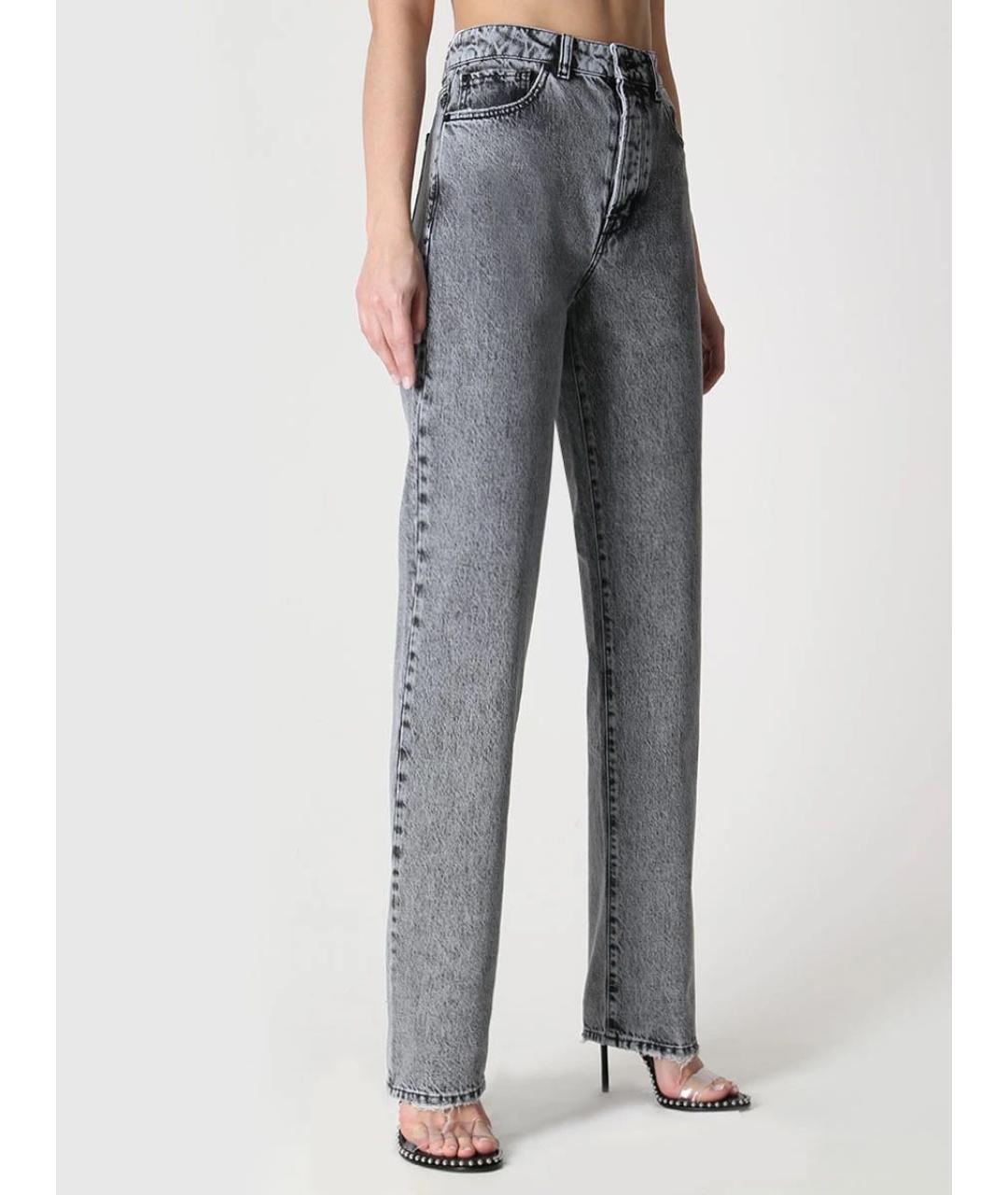 3X1 Серые хлопковые прямые джинсы, фото 4