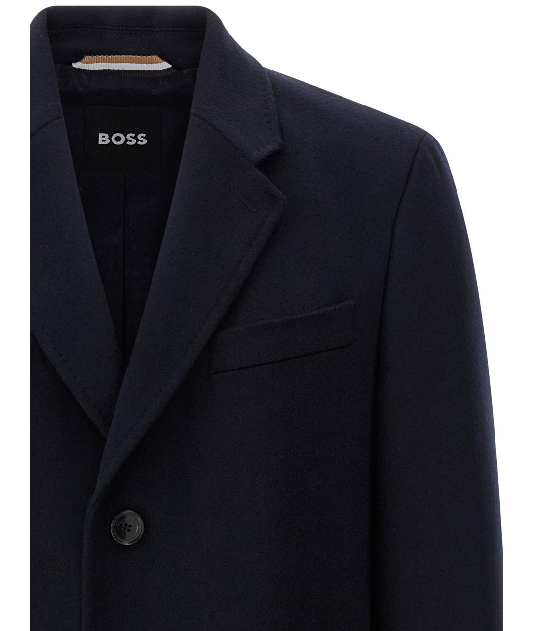HUGO BOSS Синее шерстяное пальто, фото 3