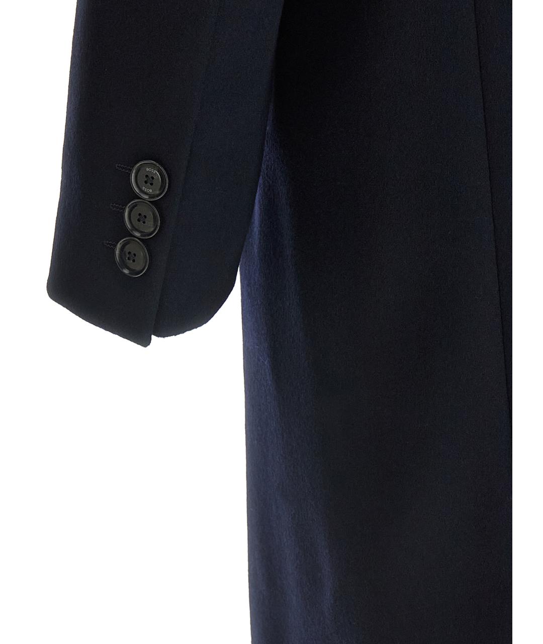 HUGO BOSS Синее шерстяное пальто, фото 4