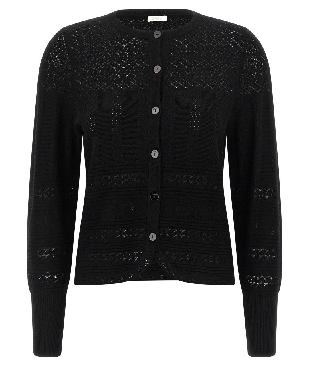 Eres Черный шерстяной кардиган, фото 1