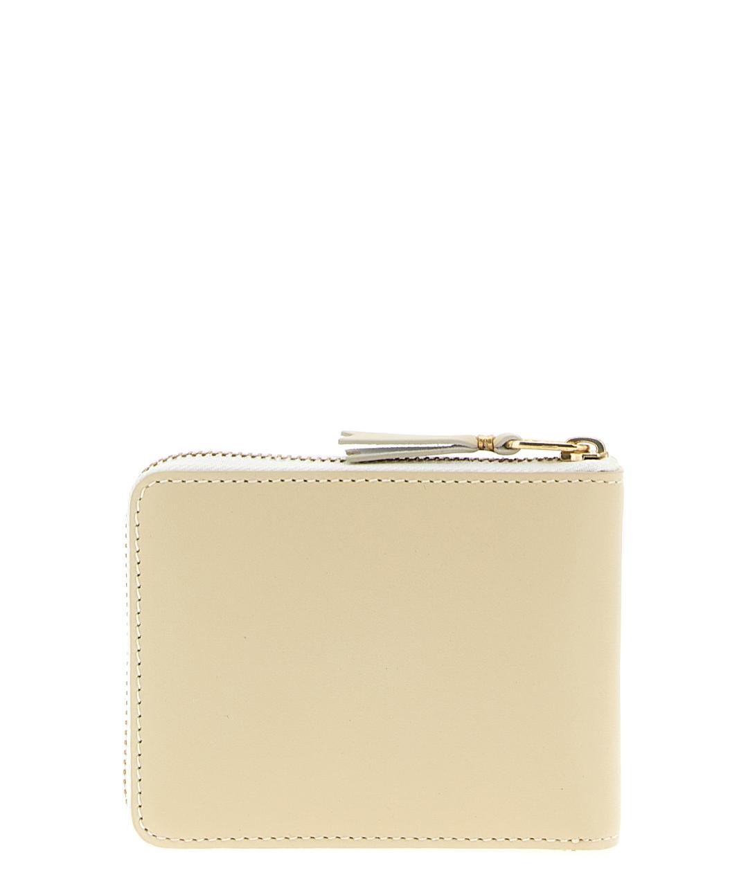 COMME DES GARÇONS WALLET Бежевый кожаный кошелек, фото 2