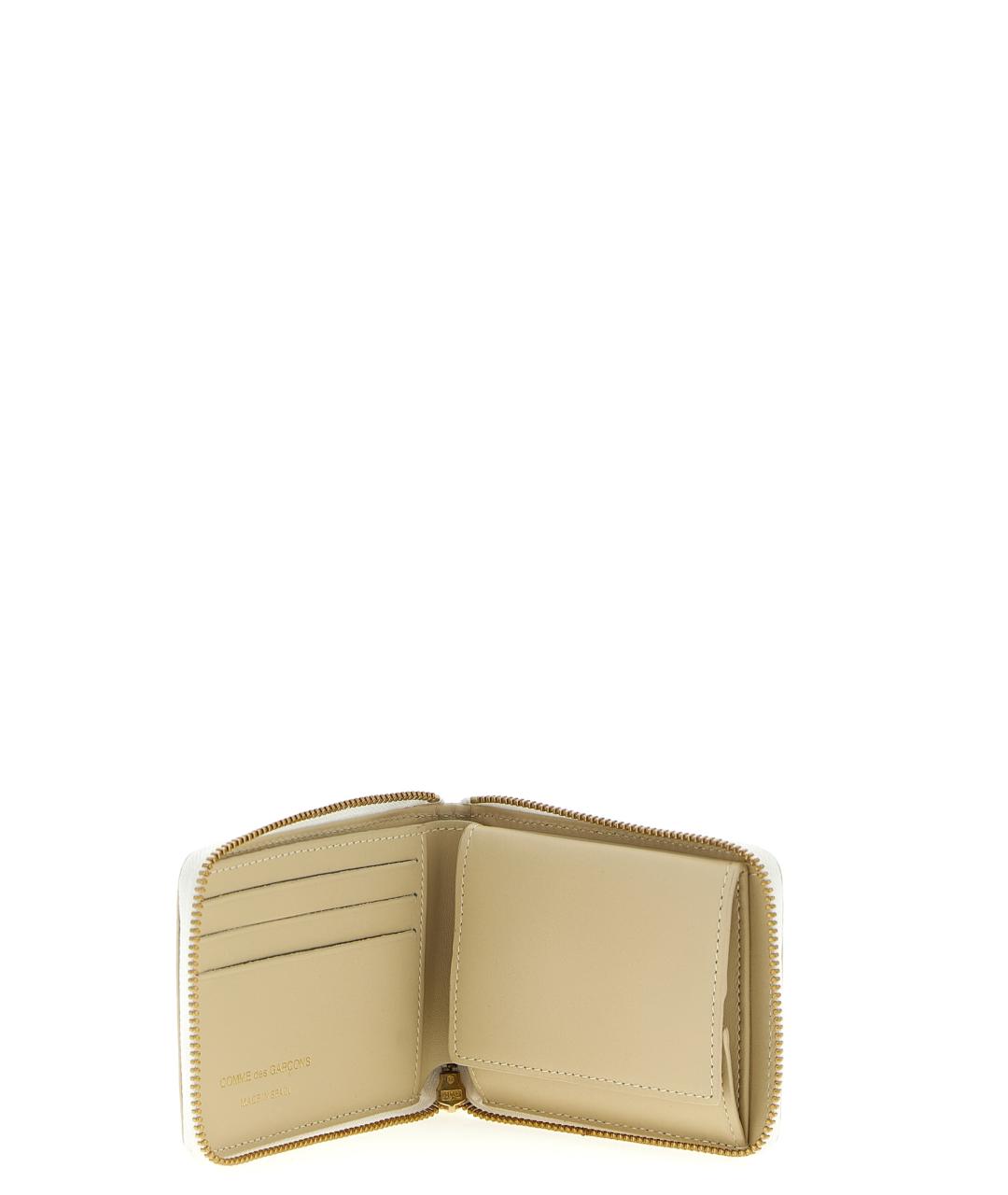 COMME DES GARÇONS WALLET Бежевый кожаный кошелек, фото 3