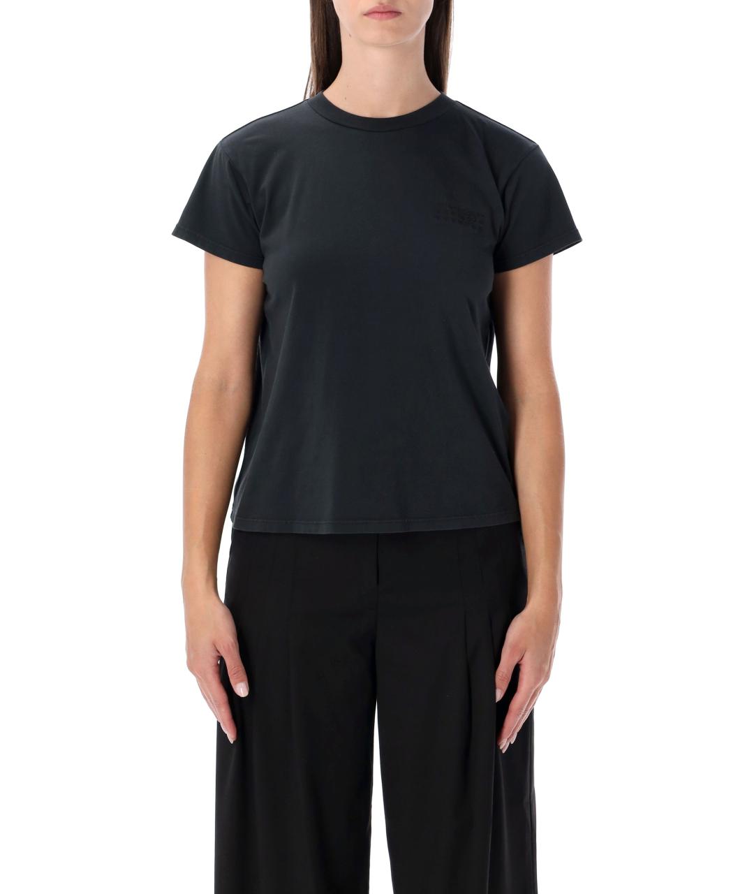 MM6 MAISON MARGIELA Черная хлопковая футболка, фото 1