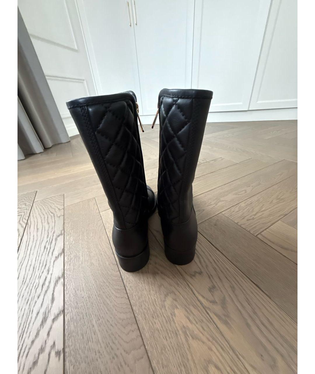 CHANEL Черные кожаные полусапоги, фото 4