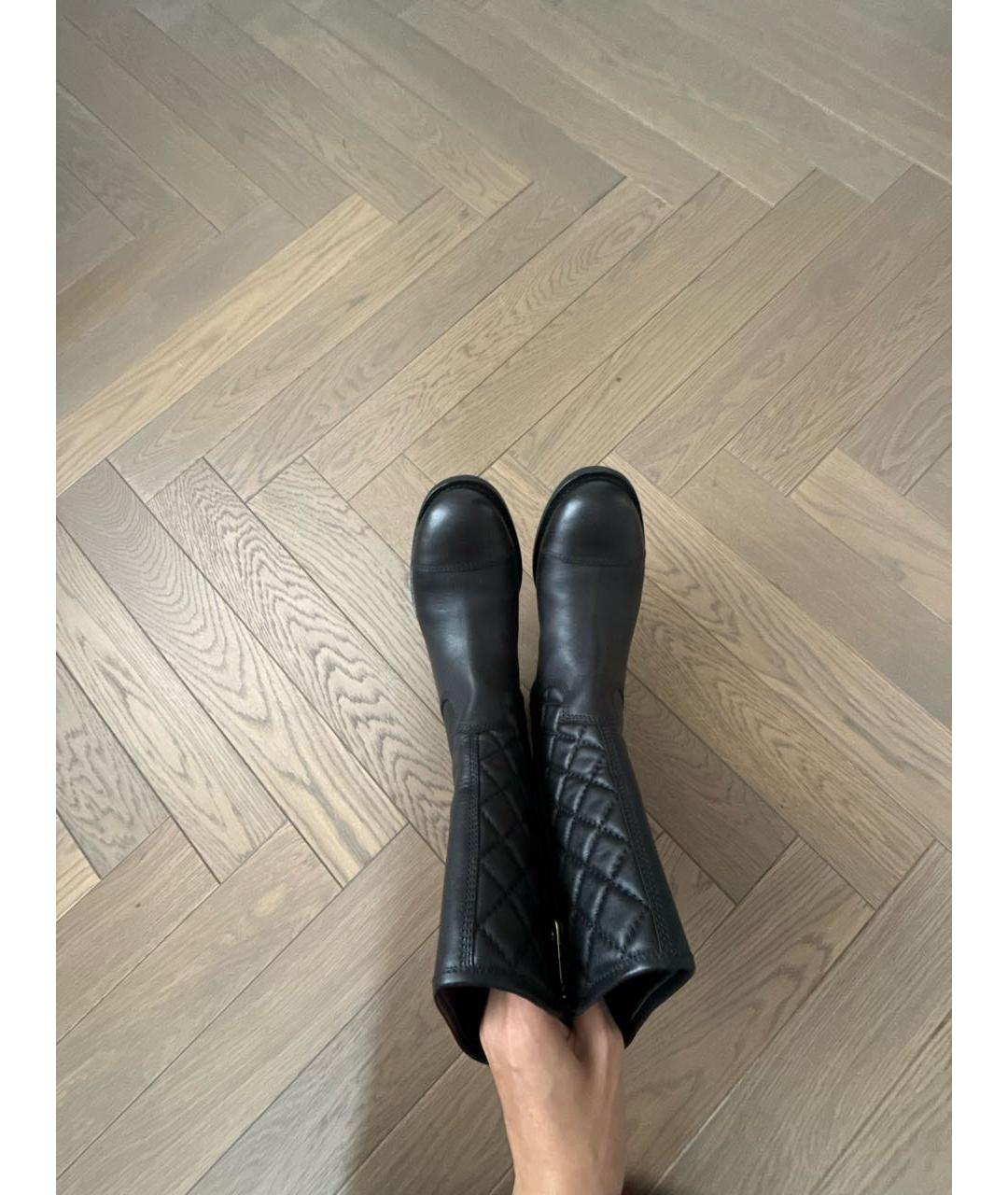 CHANEL Черные кожаные полусапоги, фото 3