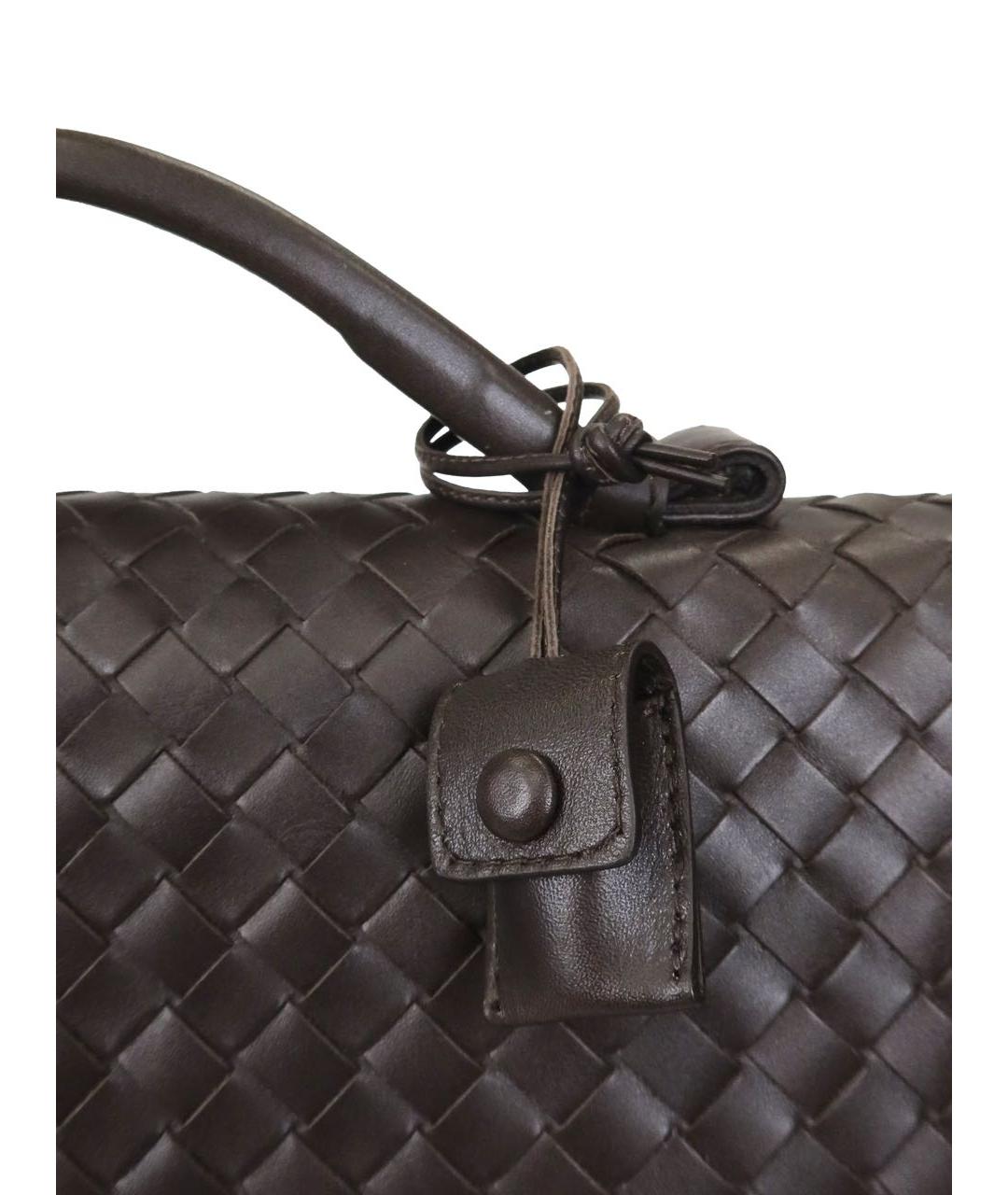 BOTTEGA VENETA Коричневый кожаный портфель, фото 7
