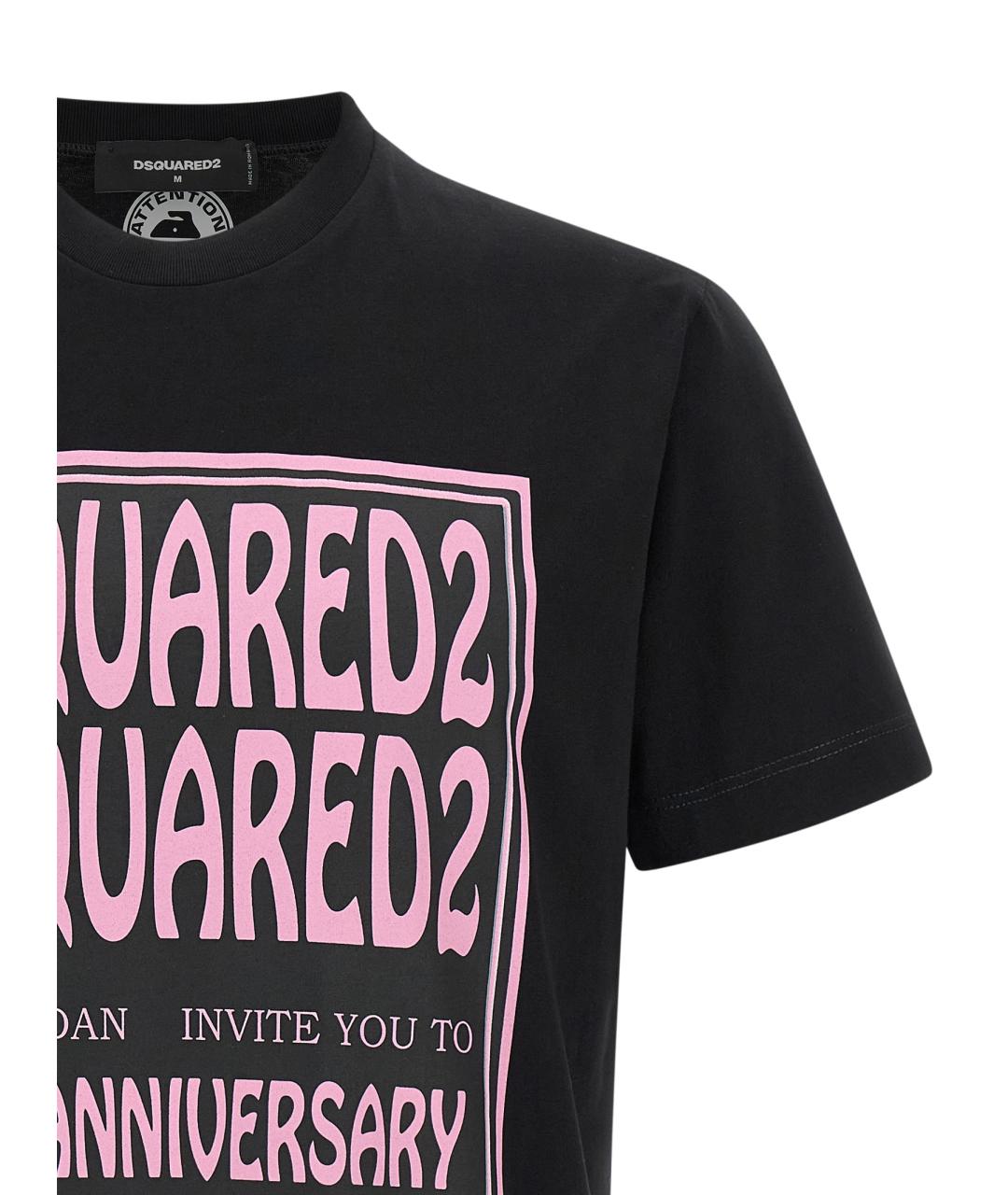 DSQUARED2 Черная хлопковая футболка, фото 3