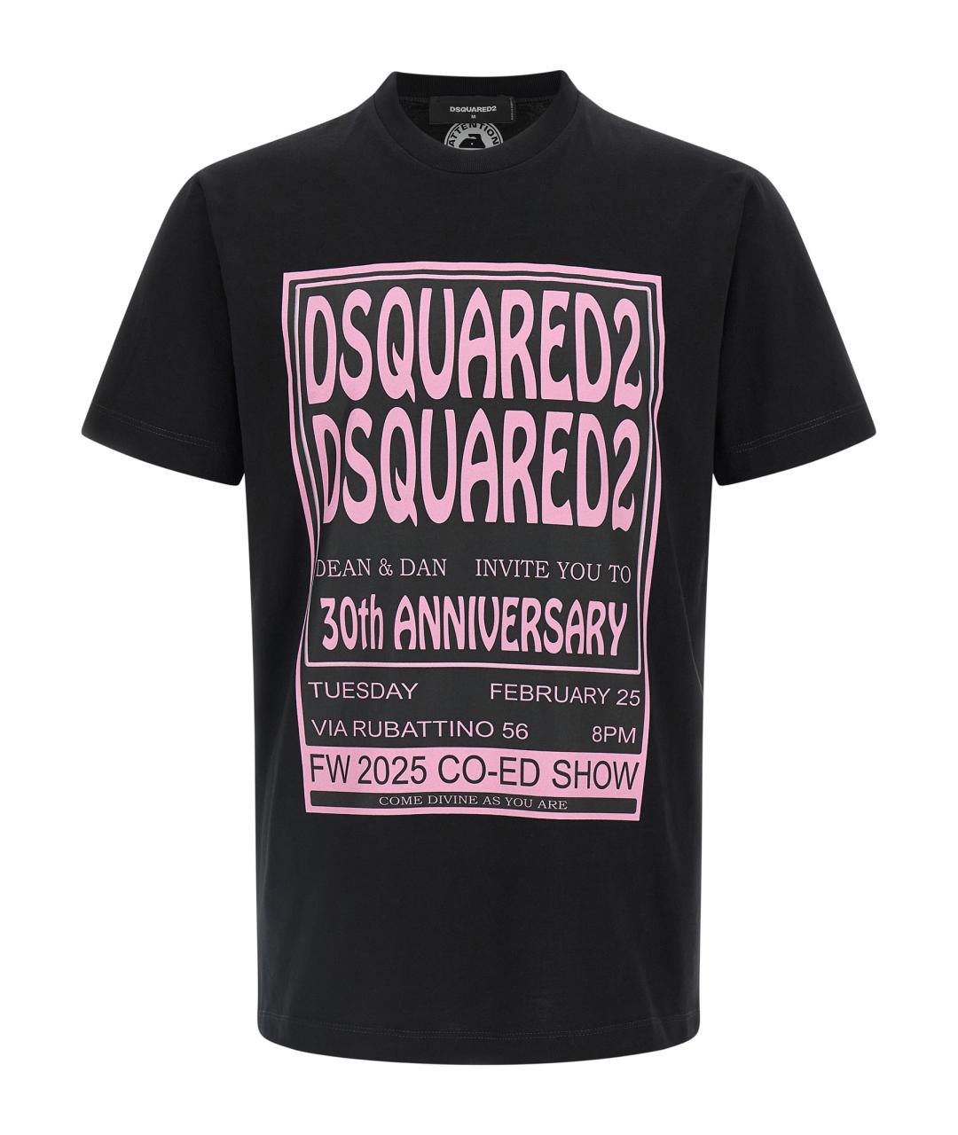 DSQUARED2 Черная хлопковая футболка, фото 1