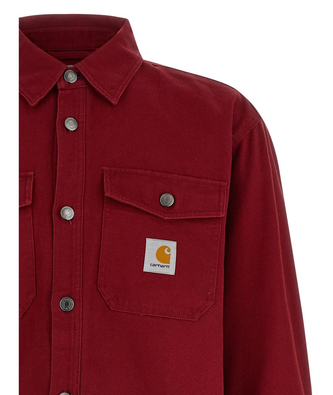 CARHARTT WIP Красная хлопковая кэжуал рубашка, фото 3