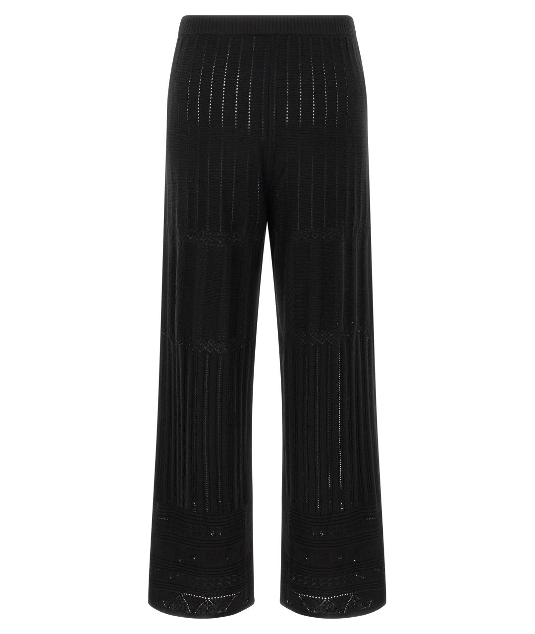 Eres Черные шерстяные прямые брюки, фото 2