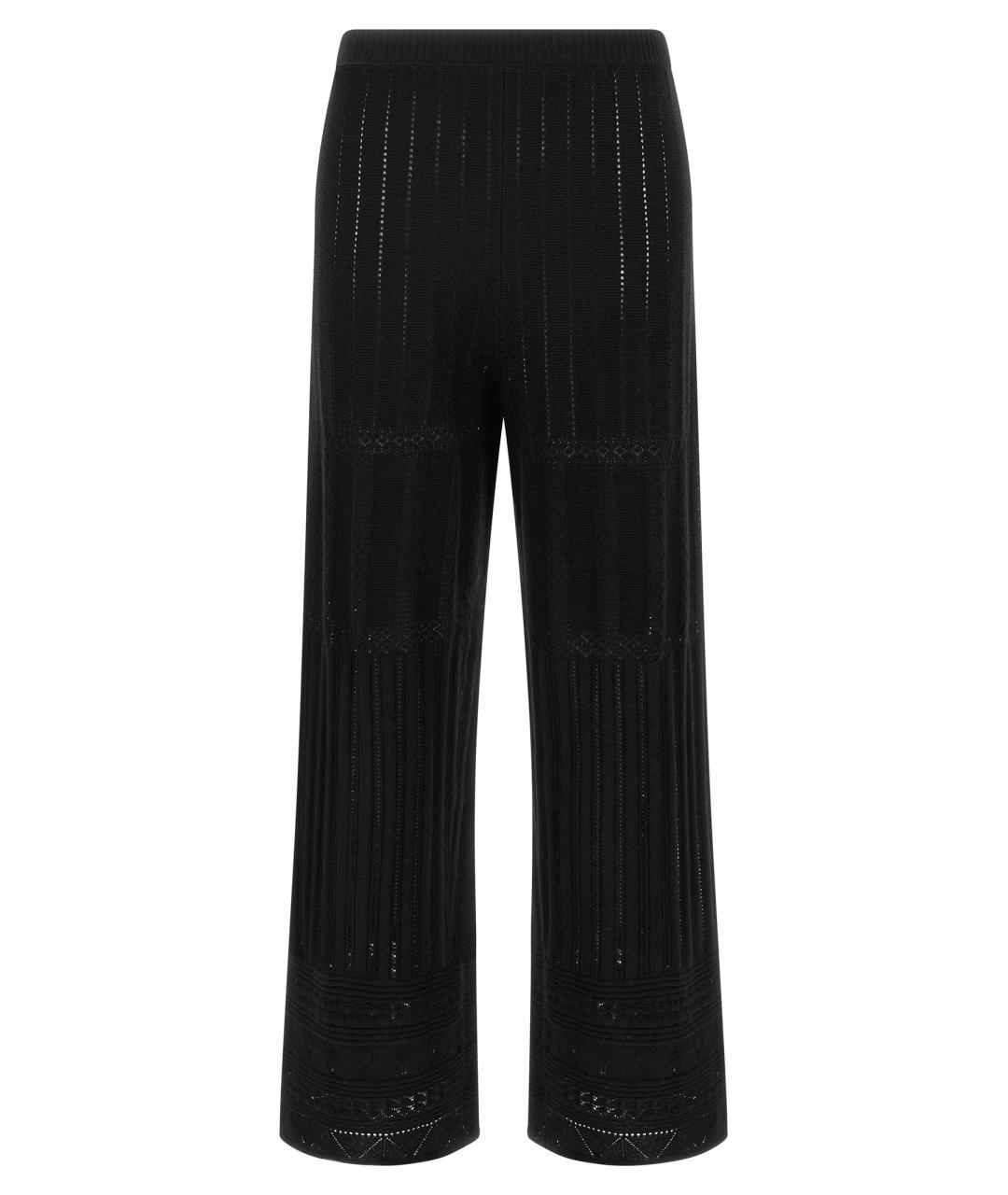 Eres Черные шерстяные прямые брюки, фото 1