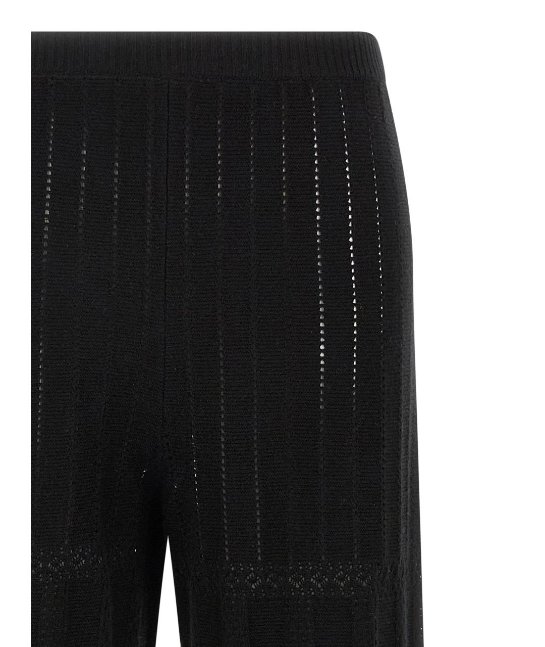 Eres Черные шерстяные прямые брюки, фото 3