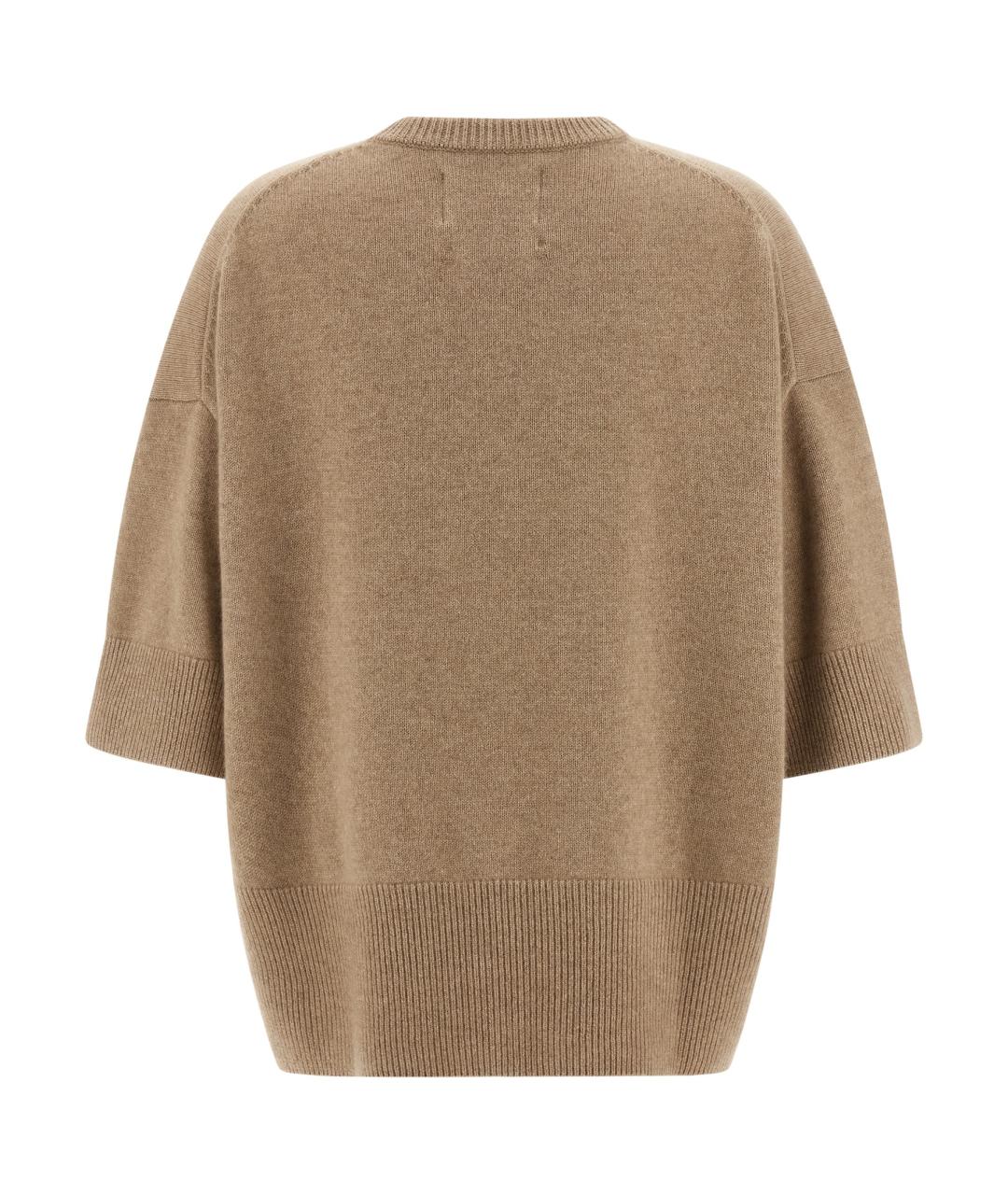 EXTREME CASHMERE Бежевый кашемировый джемпер / свитер, фото 2