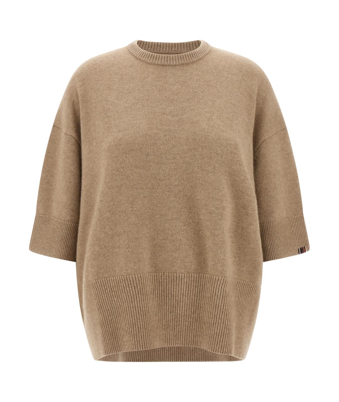 EXTREME CASHMERE Бежевый кашемировый джемпер / свитер, фото 1