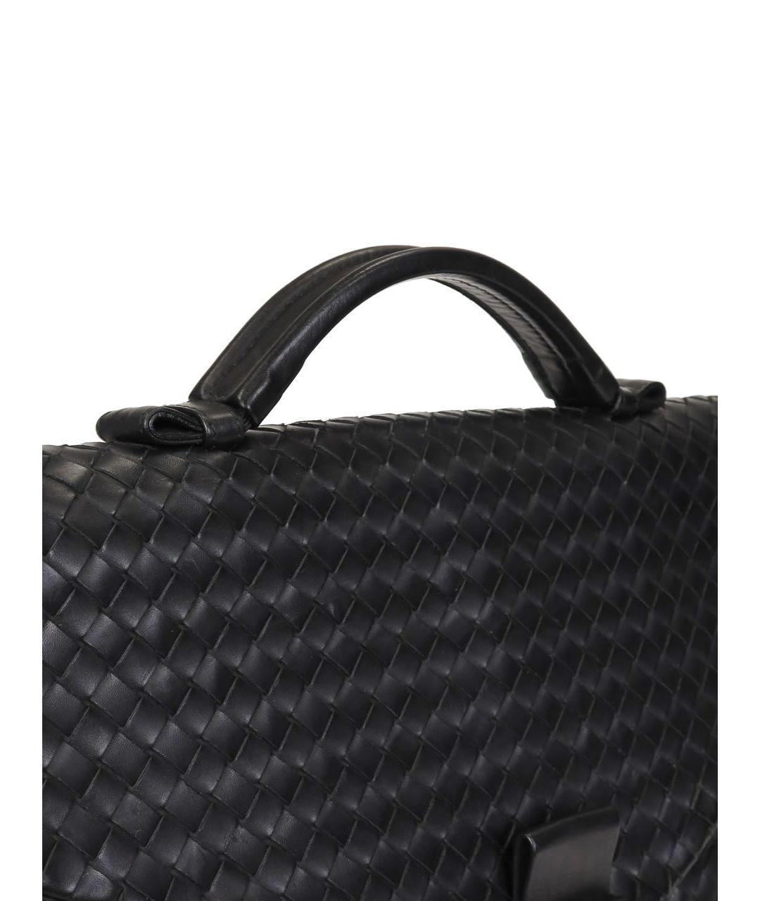 BOTTEGA VENETA Черный кожаный портфель, фото 6