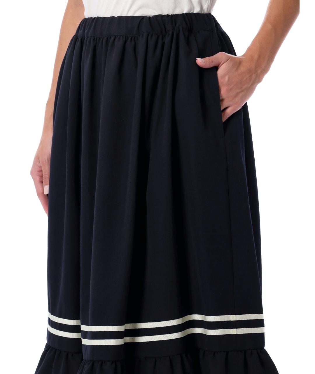 COMME DES GARÇONS Синяя шерстяная юбка миди, фото 3