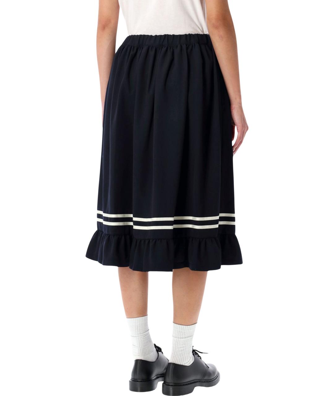 COMME DES GARÇONS Синяя шерстяная юбка миди, фото 2