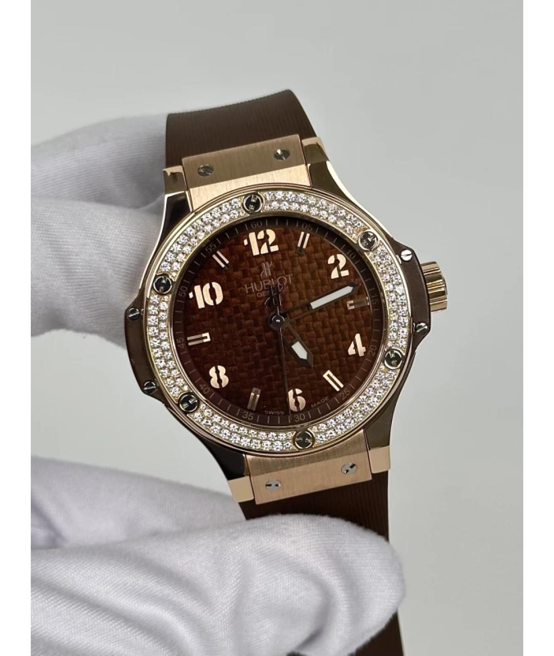 HUBLOT Коричневые часы из розового золота, фото 3