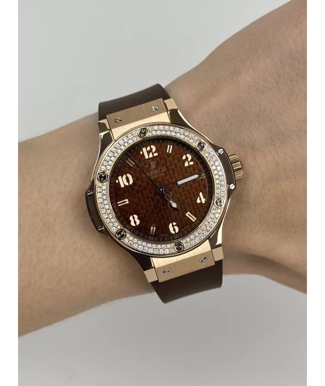HUBLOT Коричневые часы из розового золота, фото 8