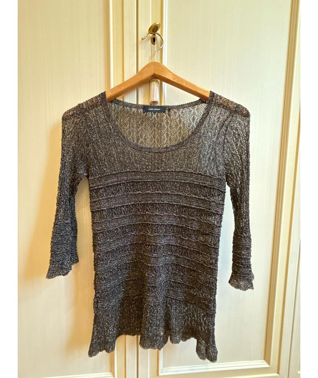 ISABEL MARANT Антрацитовая вискозная блузы, фото 4