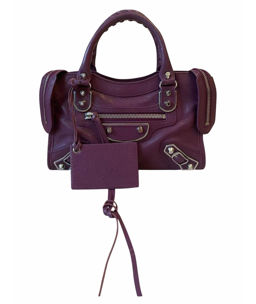 BALENCIAGA Фуксия кожаная сумка через плечо, фото 1