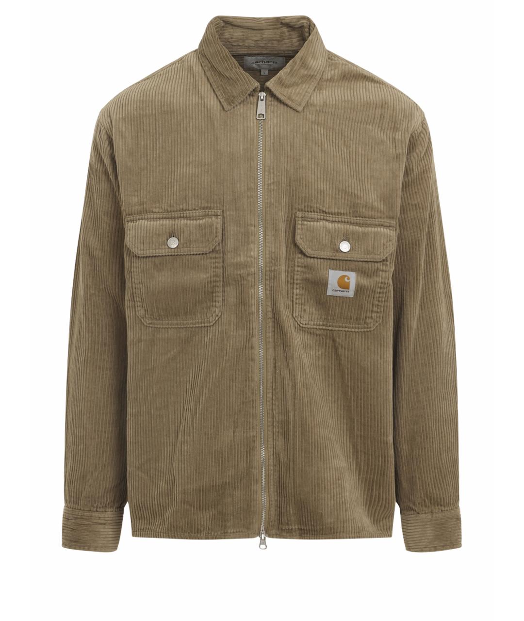 CARHARTT WIP Бежевая хлопковая кэжуал рубашка, фото 1