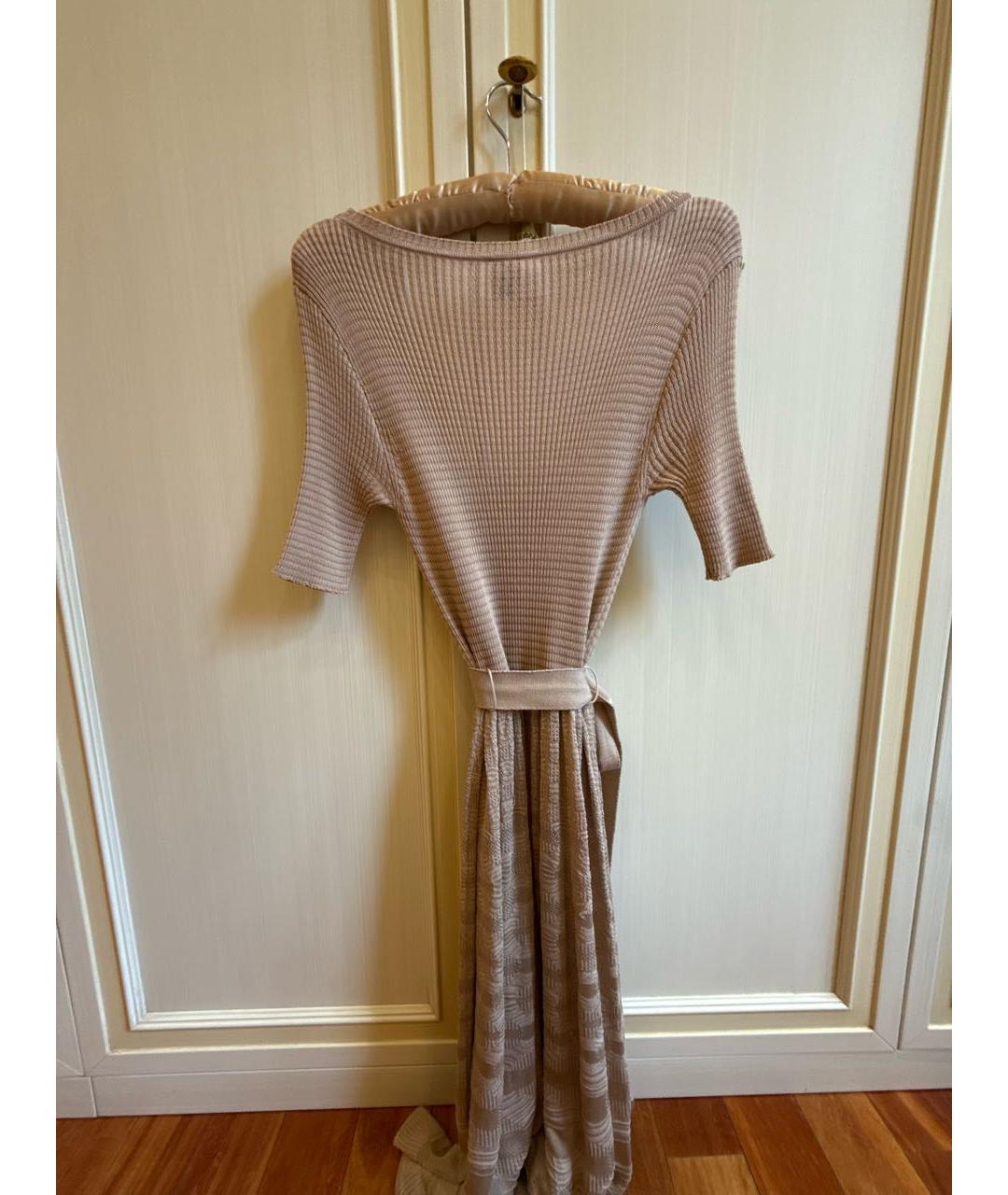 MISSONI Бежевое хлопковое повседневное платье, фото 2