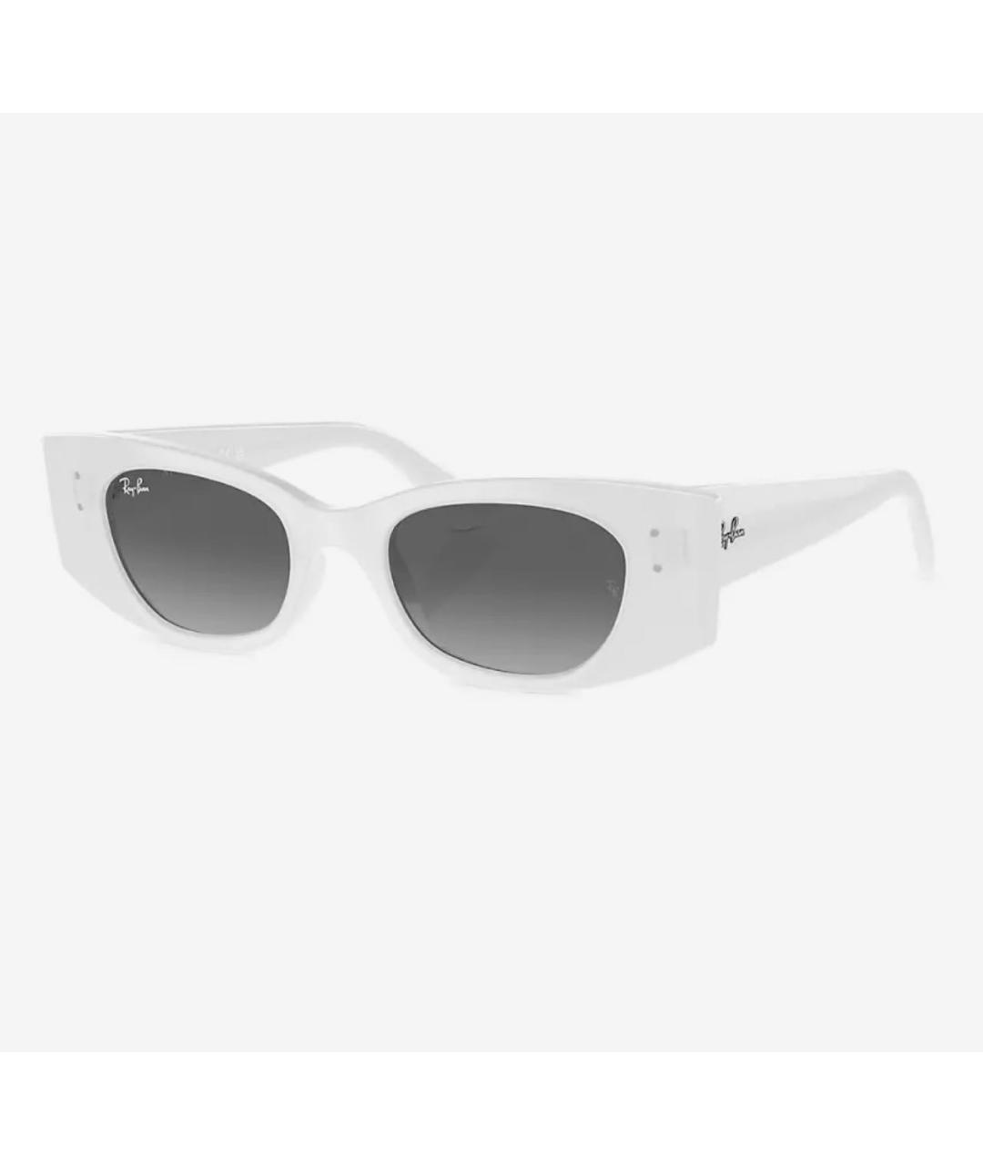RAY BAN Белые пластиковые солнцезащитные очки, фото 2