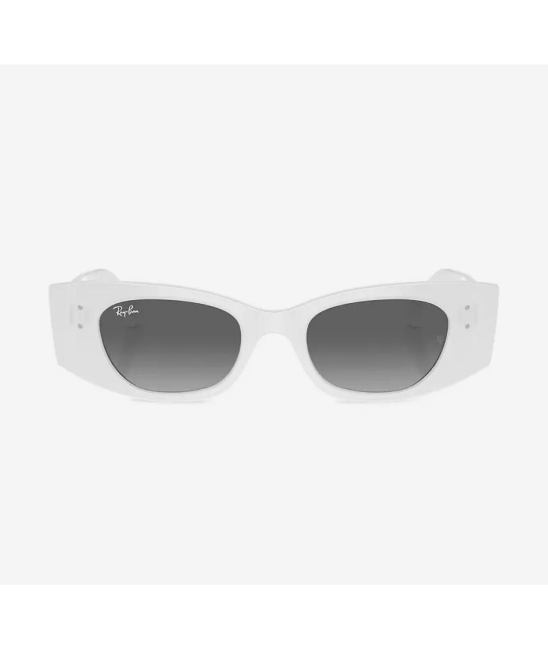 RAY BAN Белые пластиковые солнцезащитные очки, фото 5