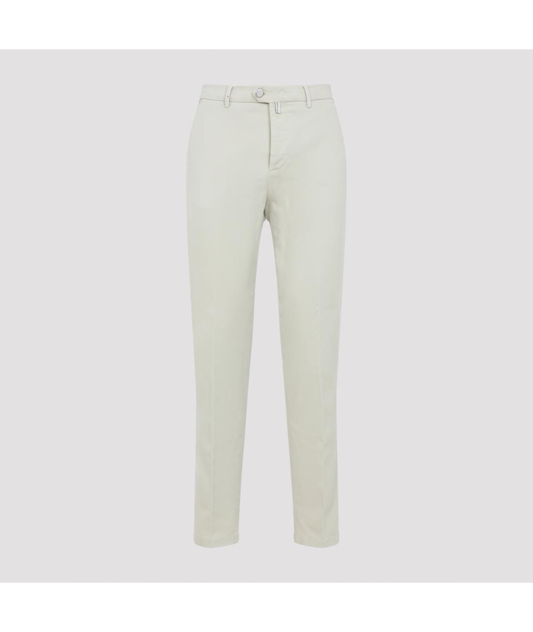 KITON Белые хлопковые повседневные брюки, фото 2